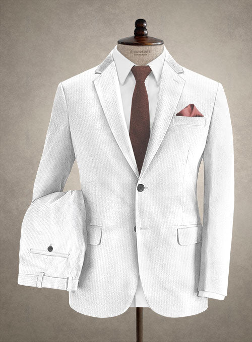 Solbiati White Corduroy Suit - StudioSuits