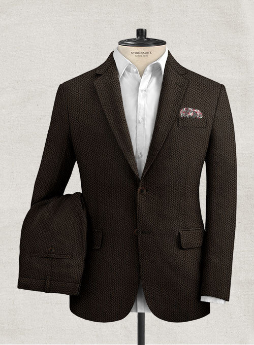 Solbiati Dark Brown Seersucker Suit - StudioSuits