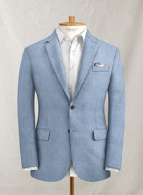 Solbiati Gingham Blue Seersucker Suit - StudioSuits