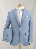 Solbiati Gingham Blue Seersucker Suit - StudioSuits