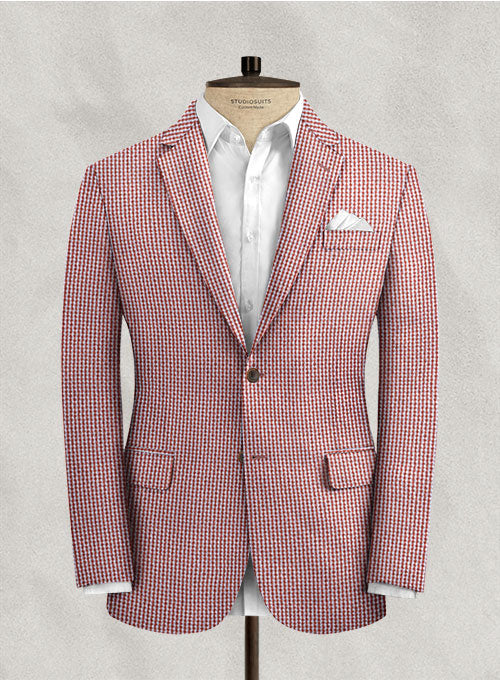 Solbiati Gingham Red Seersucker Suit - StudioSuits