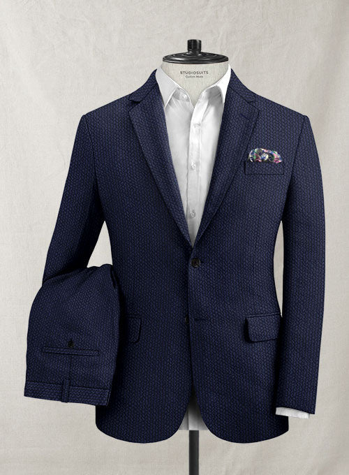 Solbiati Navy Blue Seersucker Suit - StudioSuits