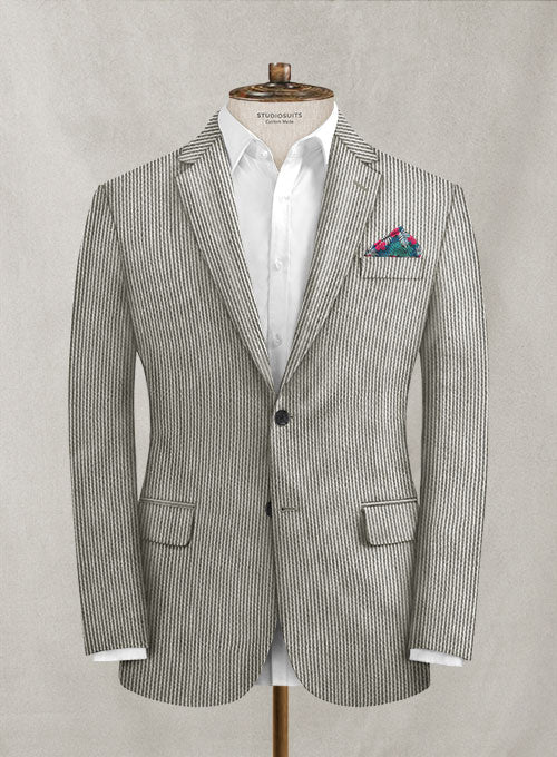 Solbiati Gray Seersucker Suit - StudioSuits