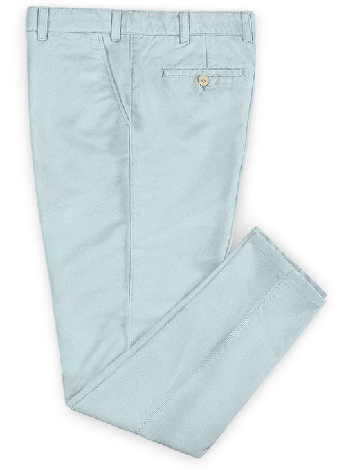 Washed Stretch Summer Weight Spring Blue Chino Pants - StudioSuits