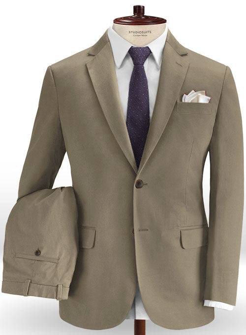 Spring Brown Stretch Chino Suit - StudioSuits