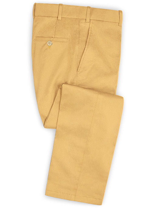 Spring Khaki Cotton Stretch Pants - StudioSuits