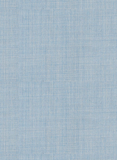 Spring Melange Blue Wool Pants - StudioSuits