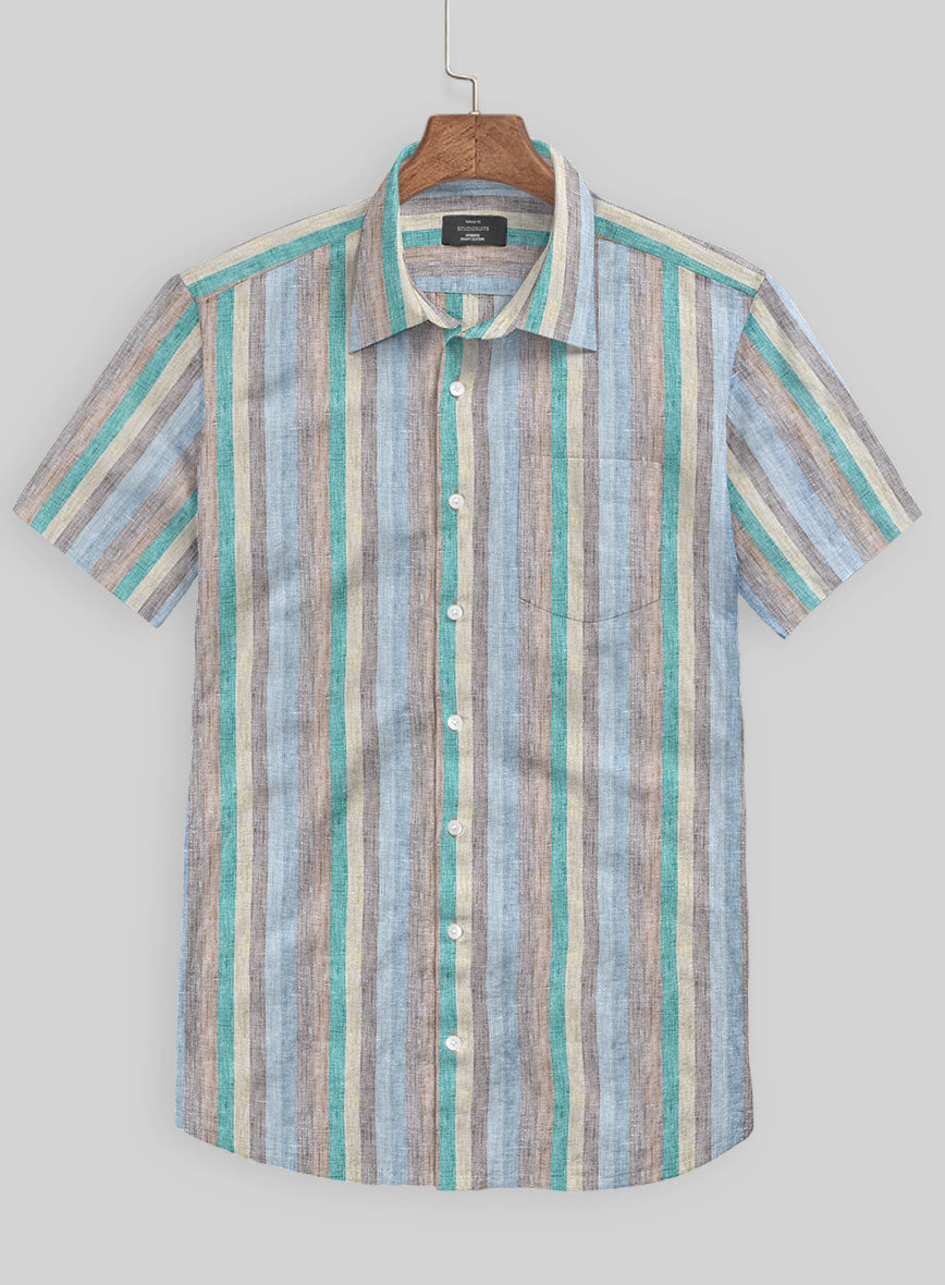 Stavan Stripe Linen Shirt - StudioSuits