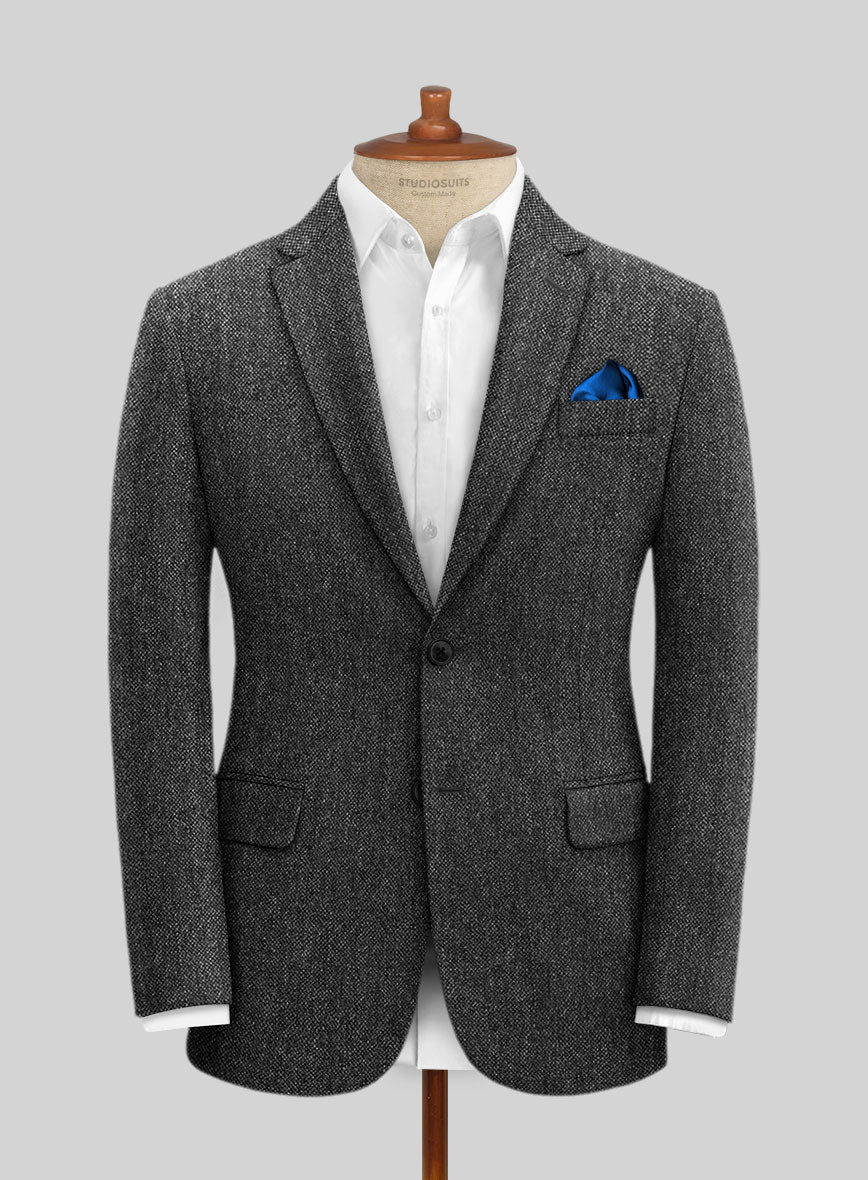 Stone Charcoal Tweed Suit - StudioSuits
