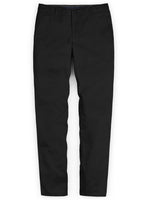 Washed Stretch Summer Weight Black Chino Pants - StudioSuits