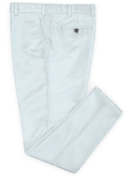 Washed Stretch Summer Weight Sky Blue Chino Pants - StudioSuits