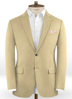 Stretch Beige Wool Suit - StudioSuits