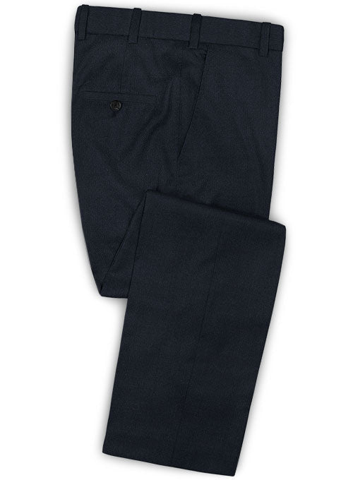 Stretch Blue Wool Pants - StudioSuits