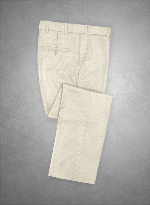 Stretch Boxy Fawn Wool Pants - StudioSuits