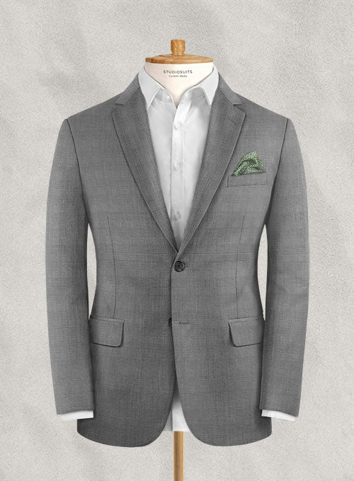 Stretch Glen Gray Wool Suit - StudioSuits
