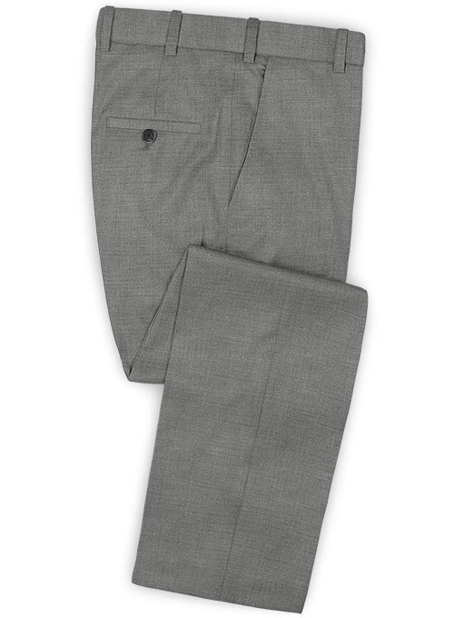 Stretch Gray Wool Pants - StudioSuits