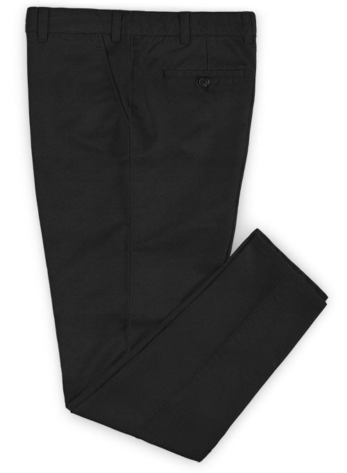 Washed Black Stretch Chino Pants - StudioSuits