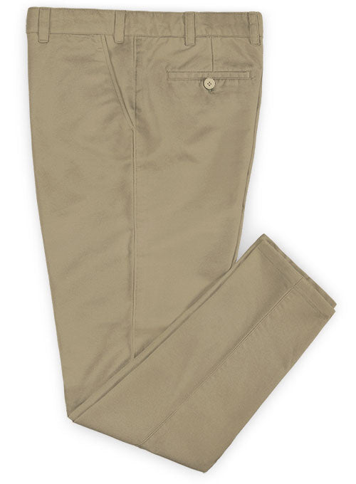 Washed Camel Stretch Chino Pants - StudioSuits