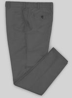 Washed Dark Gray Stretch Chino Pants - StudioSuits