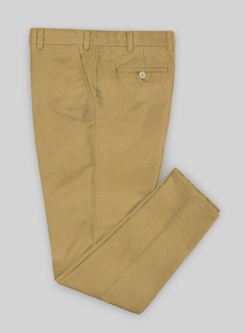 Washed Khaki Stretch Chino Pants - StudioSuits