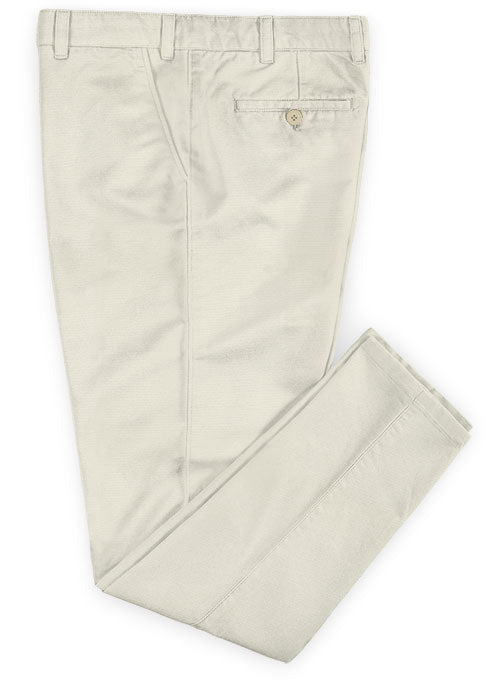 Washed Light Beige Stretch Chino Pants - StudioSuits