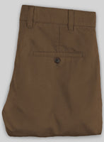 Washed Brown Stretch Chino Pants - StudioSuits