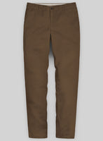 Washed Brown Stretch Chino Pants - StudioSuits