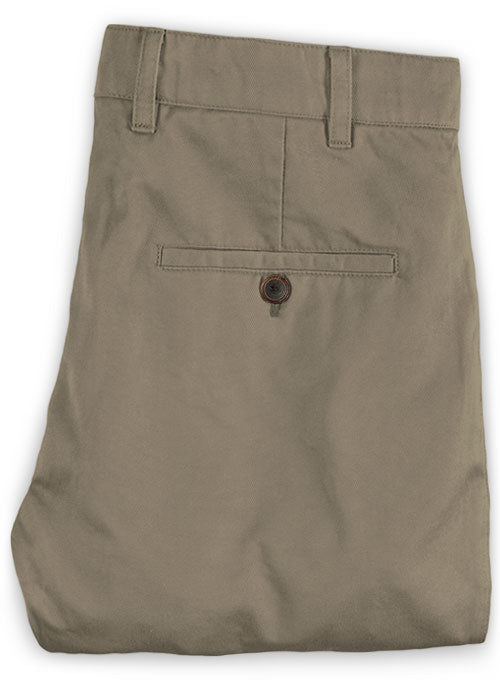 Washed Spring Brown Stretch Chino Pants - StudioSuits