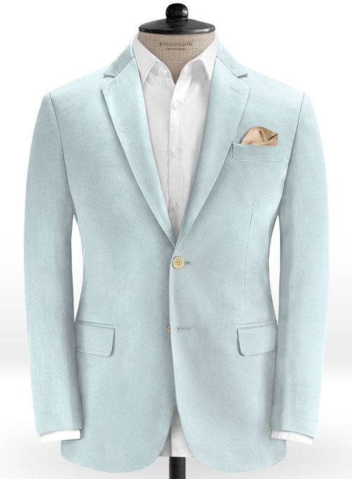 Stretch Summer Weight Spring Blue Chino Jacket - StudioSuits