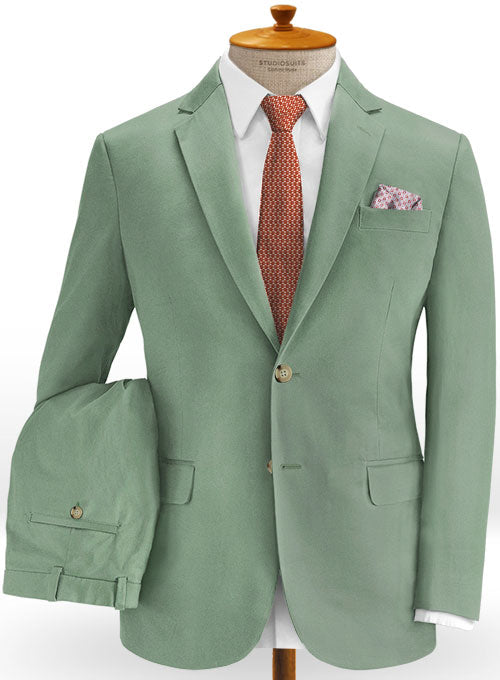 Stretch Summer Weight Spring Green Chino Suit - StudioSuits