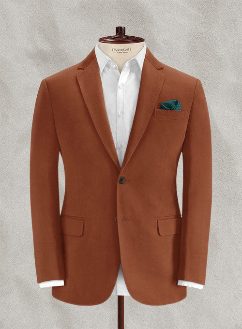 Stretch Summer Weight Rust Chino Suit - StudioSuits