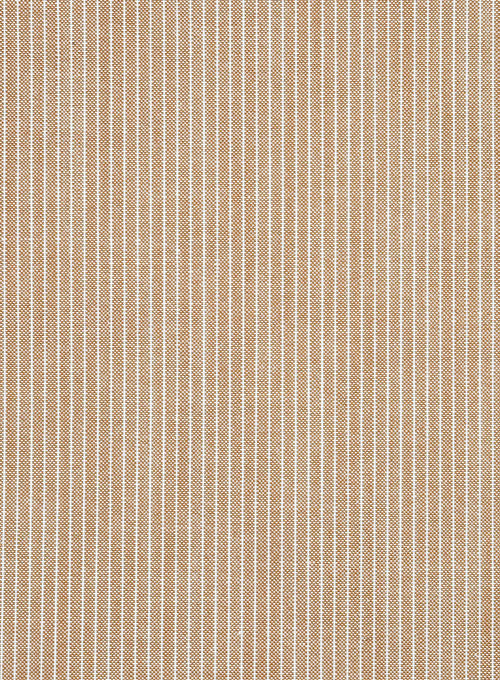 Stripe Mauve Brown Wool Linen Pants - StudioSuits