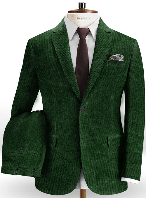 Stretch English Green Corduroy Suit - StudioSuits