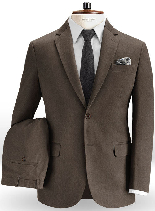 Summer Weight Brown Chino Suit - StudioSuits