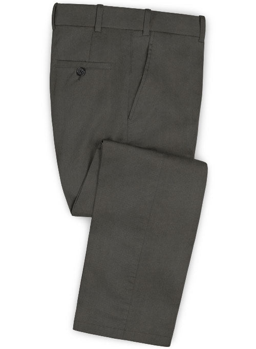 Summer Weight Dark Gray Chino Pants - StudioSuits