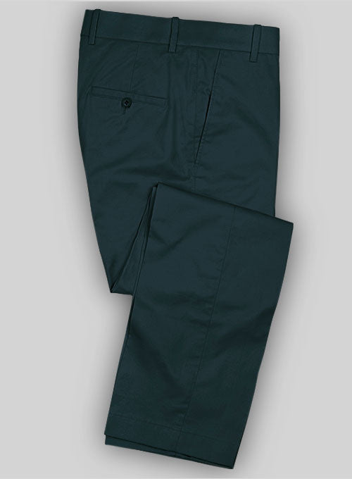 Summer Weight French Blue Tailored Chinos - StudioSuits