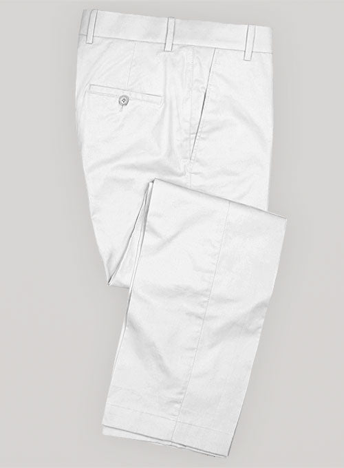 Summer Weight White Tailored Chinos – StudioSuits
