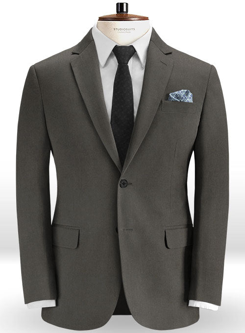 Summer Weight Dark Gray Chino Suit - StudioSuits