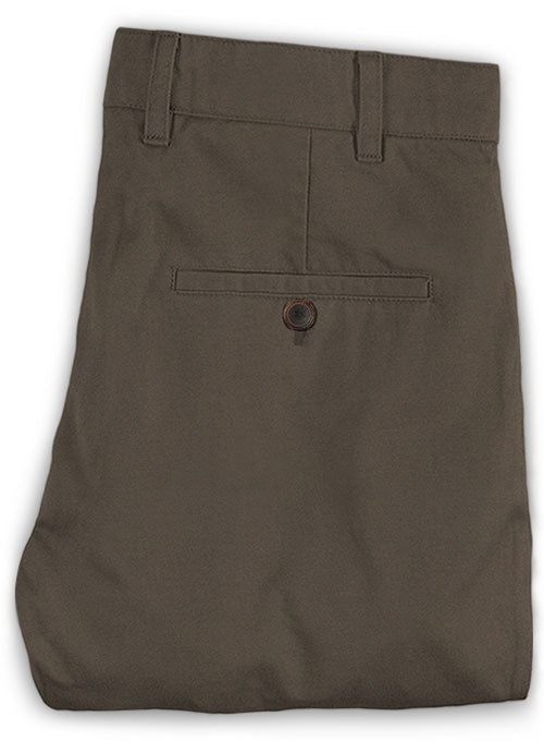 Washed Summer Weight Brown Chinos - StudioSuits