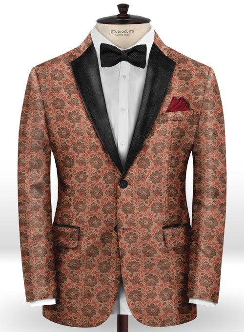 Sylvan Brown Wool Tuxedo Suit - StudioSuits