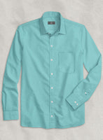 Teal Blue Stretch Poplene Shirt