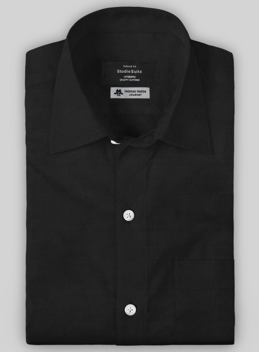 Thomas Mason Black Shirt - StudioSuits