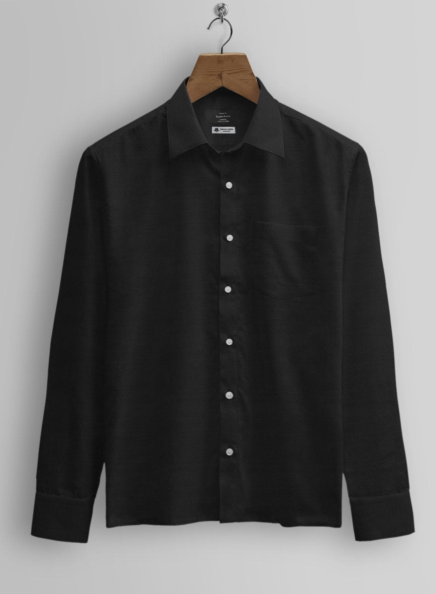 Thomas Mason Black Shirt - StudioSuits