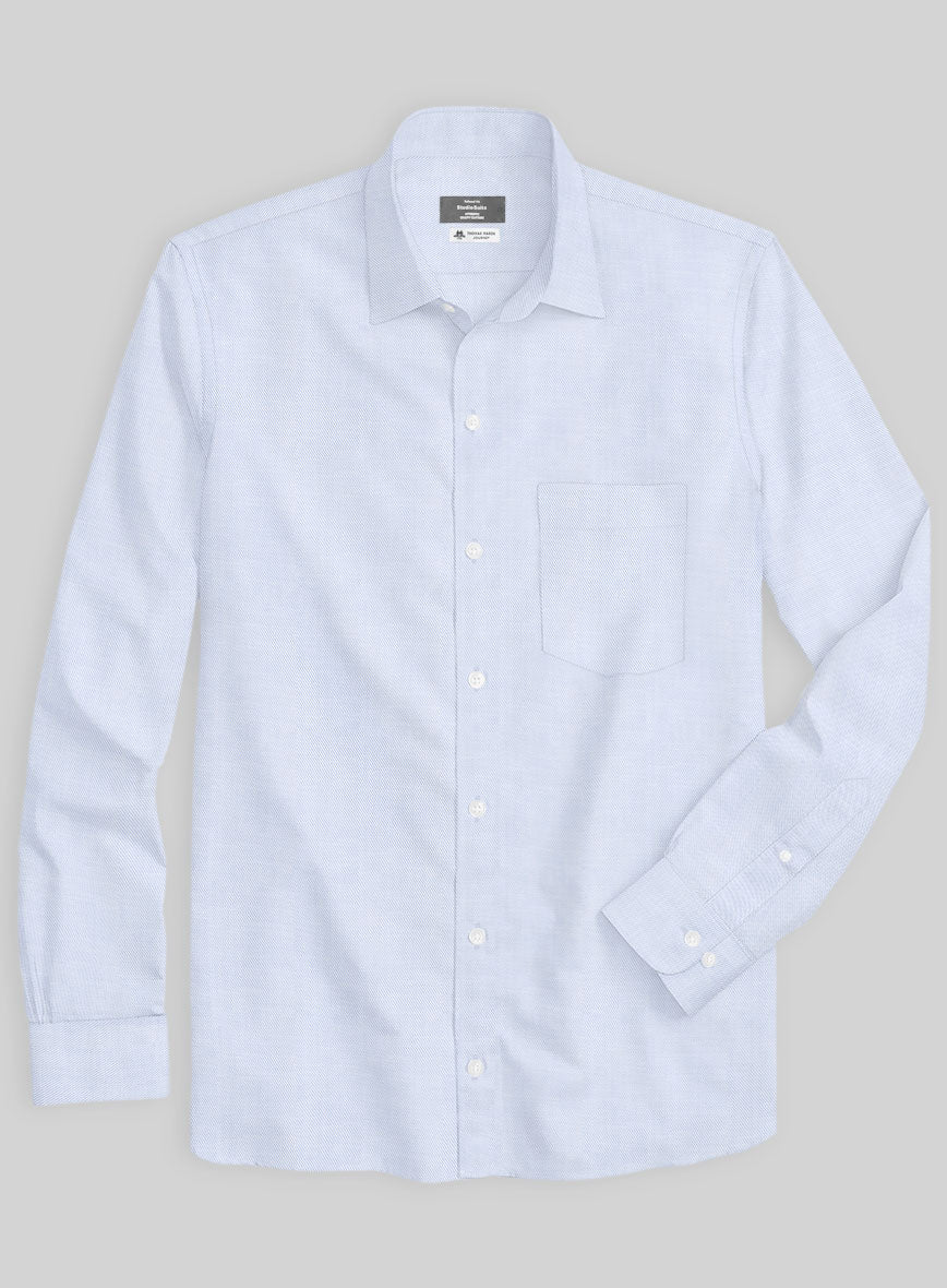 Thomas Mason Blue Cavalry Shirt - StudioSuits
