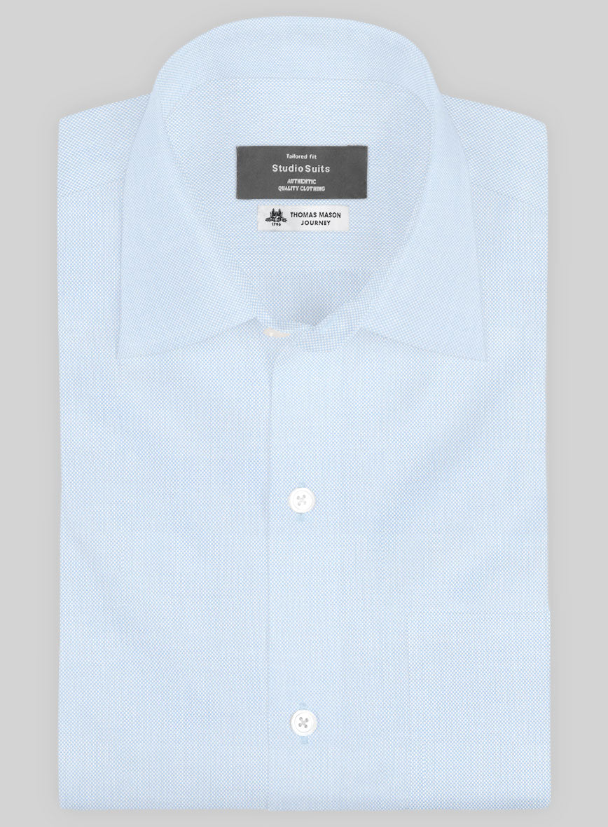 Thomas Mason Light Blue Oxford Shirt - StudioSuits
