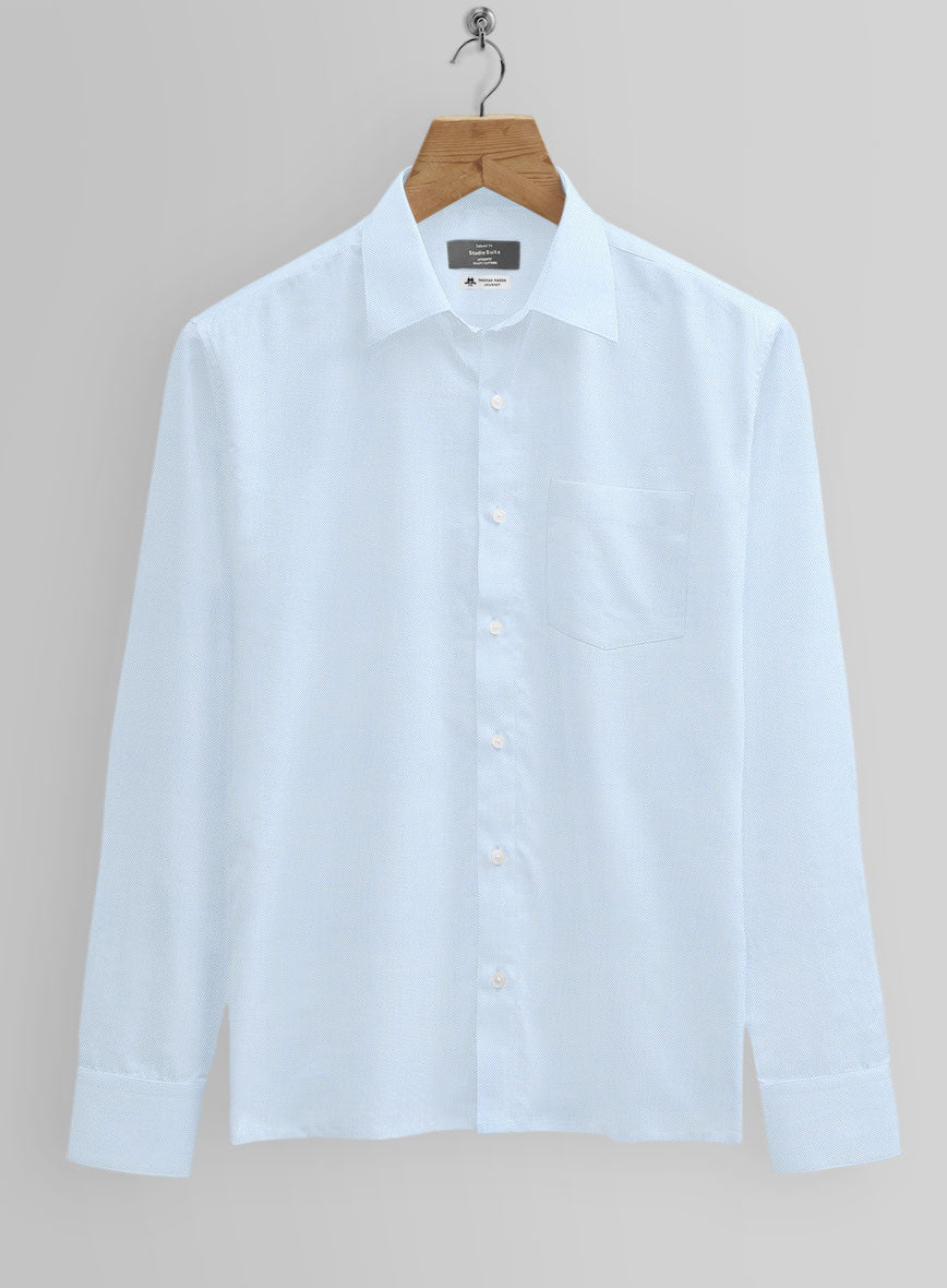 Thomas Mason Light Blue Oxford Shirt - StudioSuits