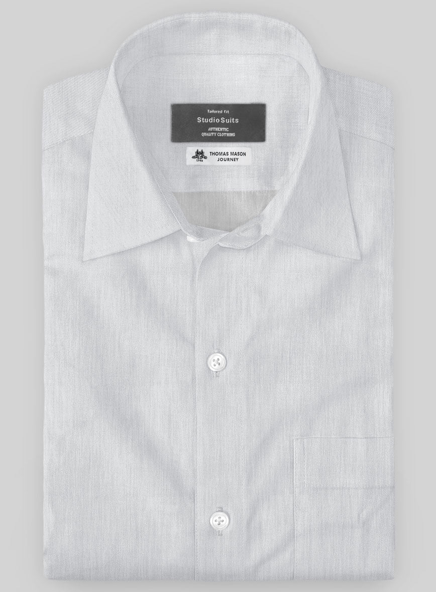Thomas Mason Silver Shirt - StudioSuits