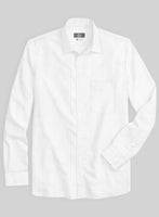 Thomas Mason White Cavalry Shirt - StudioSuits