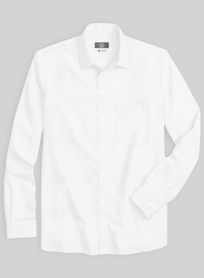 Thomas Mason White Oxford Shirt - StudioSuits
