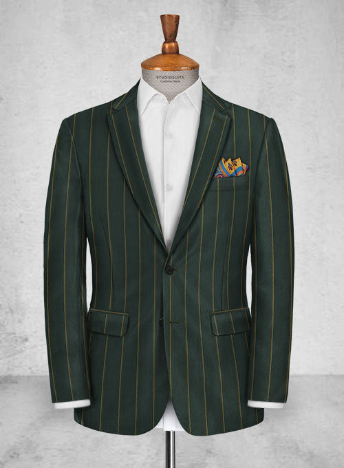 Thomson Green Stripe Wool Jacket - StudioSuits
